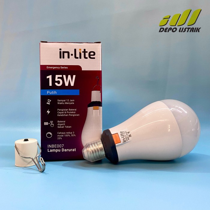 Ladar Lampu Emergency 15W In-Lite / Lampu Darurat Inlite 15Watt