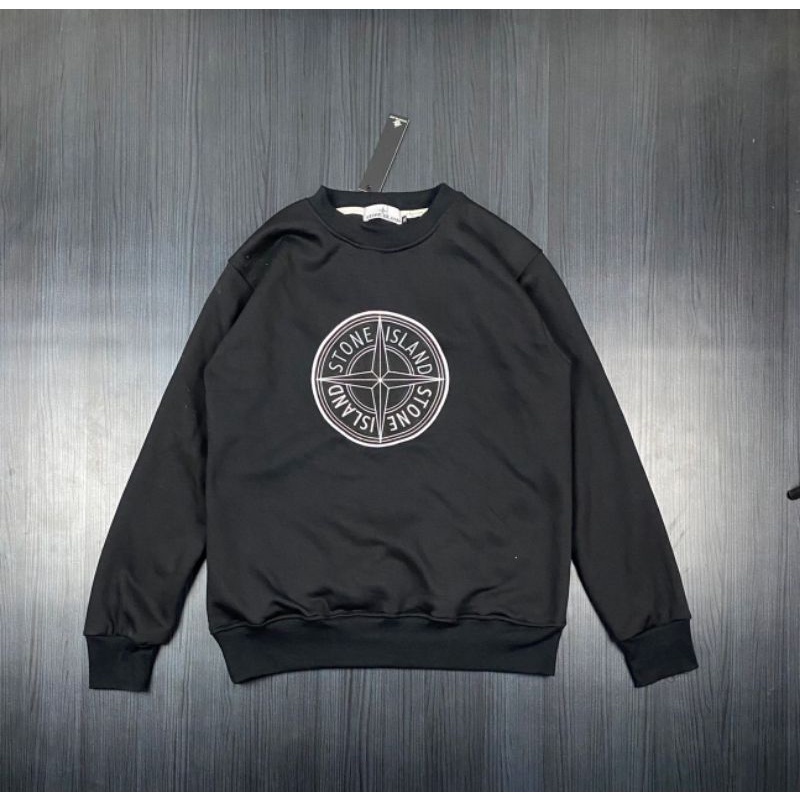 -FRMNSH- CREWNECK STONE ISLAND BORDIR FULL TAG LABEL CASUAL HYPE