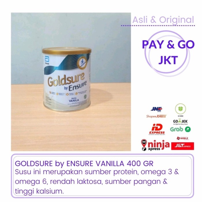 

[ COD ] GOLDSURE VANILA VANILLA 400 GR BY ENSURE SUSU NUTRISI DEWASA