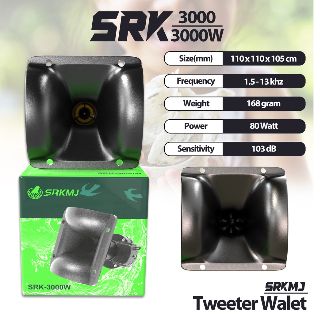 Tweeter SRKMJ AX 3000 /3000W ( waterproof ) speaker walet magnet neody