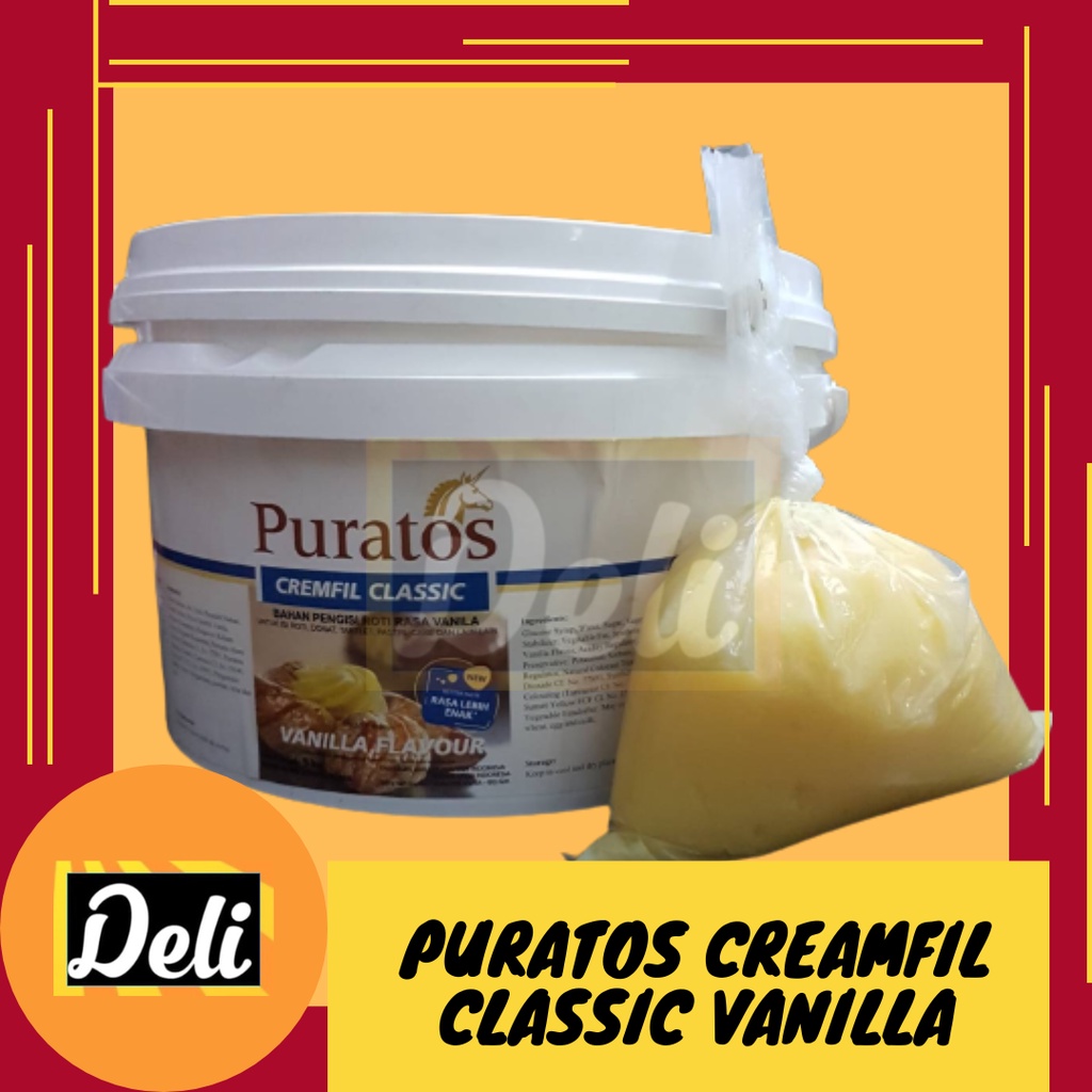 

Puratos Creamfil Classic Isian Filling Vanilla Repack Timbangan 500gr