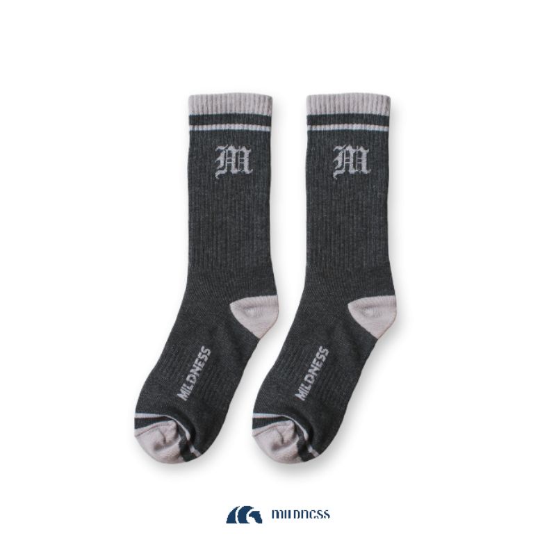 Mildness Kaos Kaki Mid-weight Crew Track Running Panjang