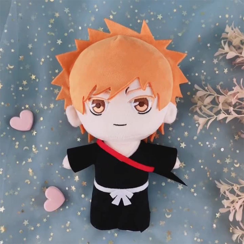 Anime 20cm Kurosaki Ichigo Kuchiki Byakuya Plush Toys Bleach Dolls Kids Xmas Birthday Gifts