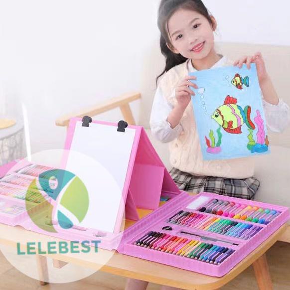 

Penjualan Ekonomis Crayon Anak Pengasah 208pcs Set Alat Menggambar Melukis Anak-anak Crayon Cat Air Pensil
