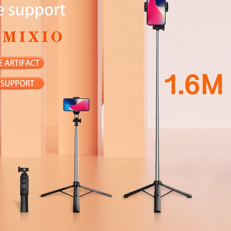 ✶ MIXIO ACM Tongsis Bluetooth Selfie Stick Tripod ➱
