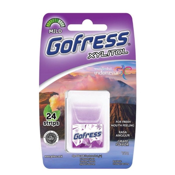 

Permen Gofress Xylitol Grape 24 s