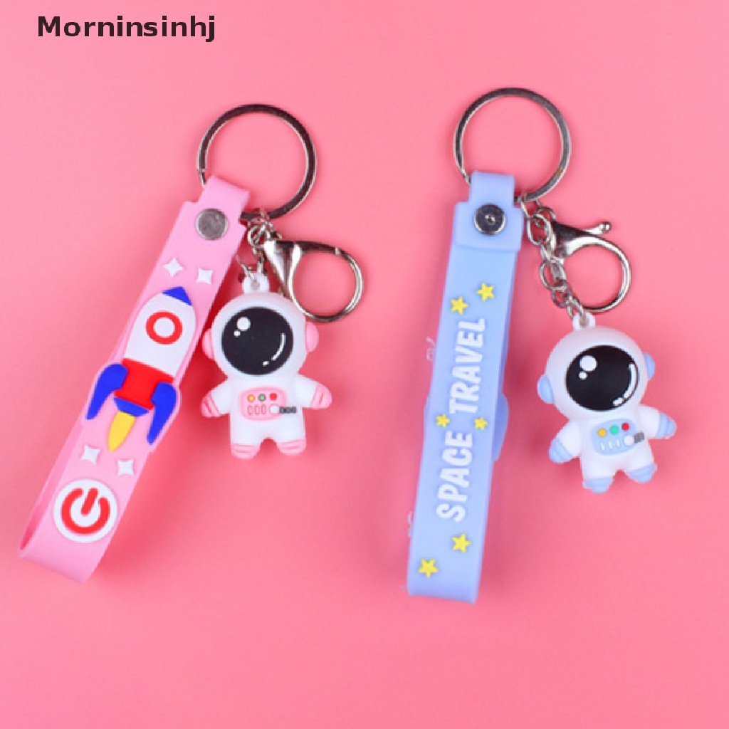 Mornin Astronot Luar Angkasa Roket Planet Gantungan Kunci Spaceman Metal Keyring Aksesoris Mobil id