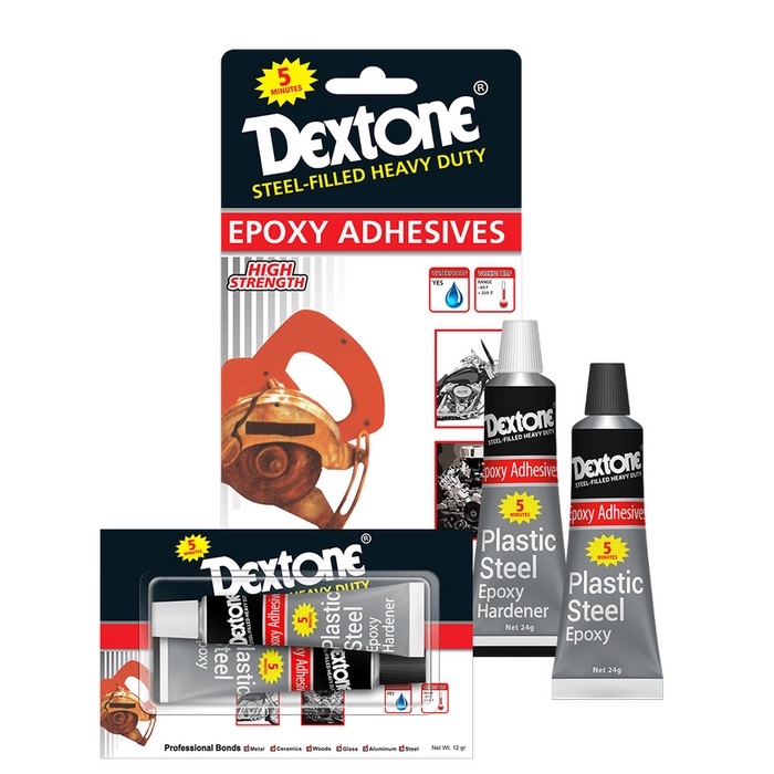 

Lem Dextone Steel-Filled Heavy Duty Epoxy Adhesive Lem Serbaguna