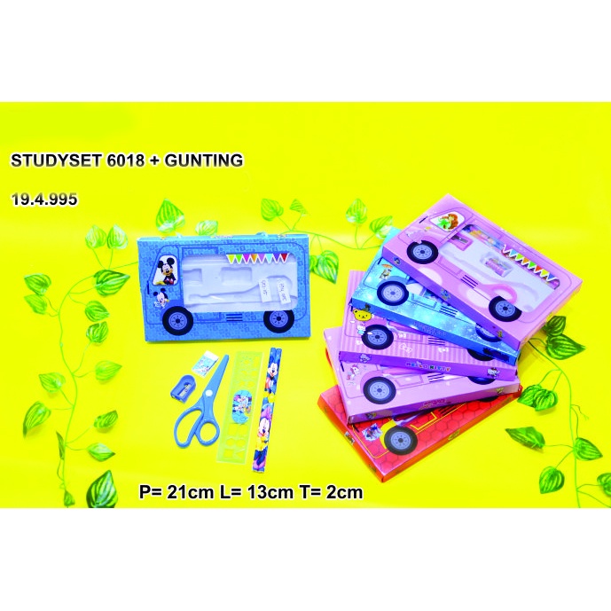 

Paket Alat Tulis Stationery Study set Souvenir Ulang Tahun 6018+gunting