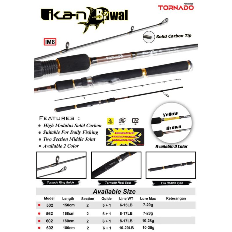 JORAN TORNADO IKAN BAWAL 180CM 10-20LBS