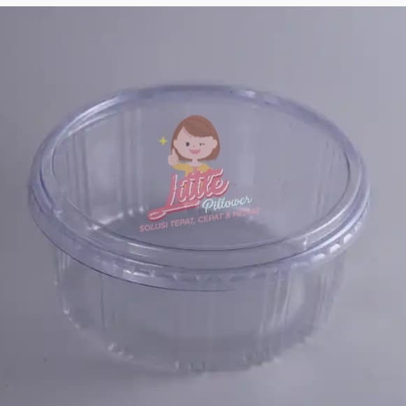 [Cup Bento] Mika Bento Mini Bening Lid Datar/Mika Puding/Mangkok Cup Plastik [Pc]