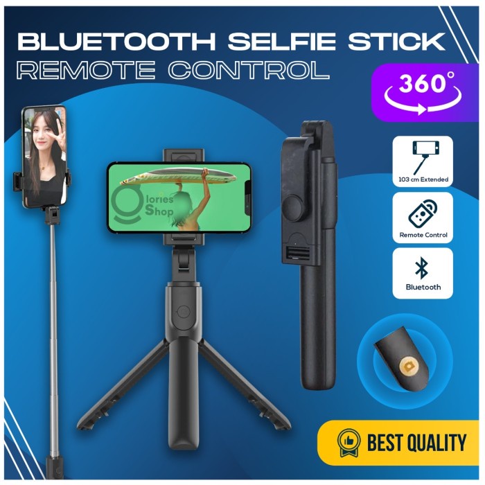 Tripod Tongsis Bluetooth Tripod Remote Selfie Bluetooth Selfie Stick