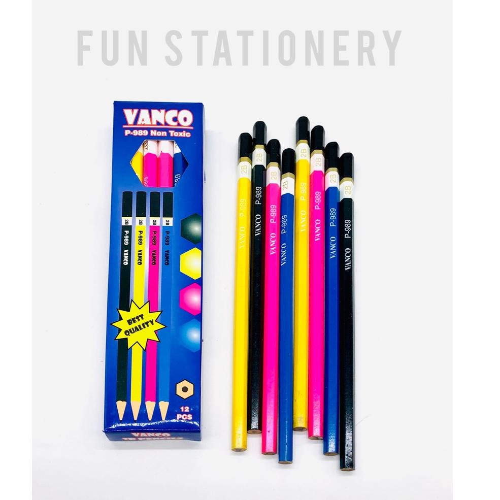 

O31 (12 PCS) PENSIL 2B VANCO P-989 FLOURANCE SPECIAL PRICE ㅲ