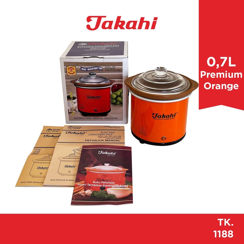 Takahi Slow Cooker Eletric Crockery POT 0.7LT/ TK1188