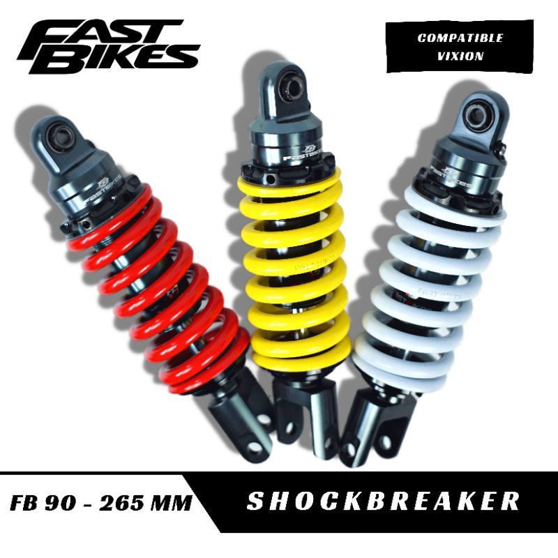 Monoshock Vixion 265mm Fast Bikes Shock Shockbreaker Belakang Motor Vixion