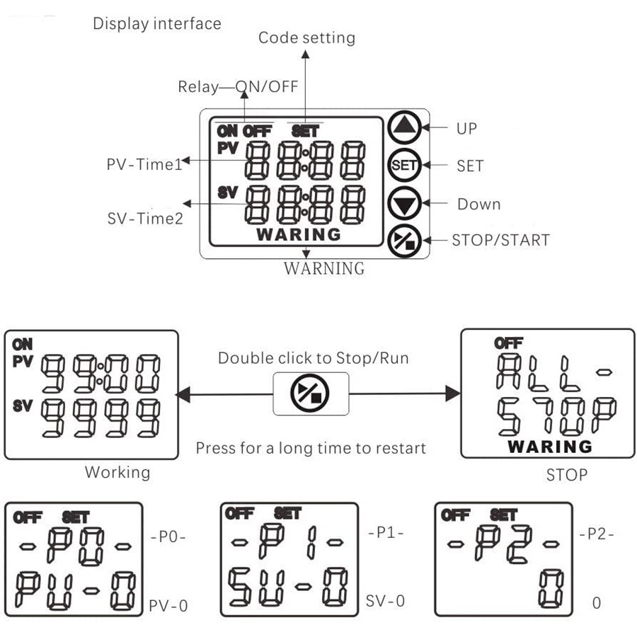 Timer Delay Relay LCD Display Microcomputer Time Control 12V 220V