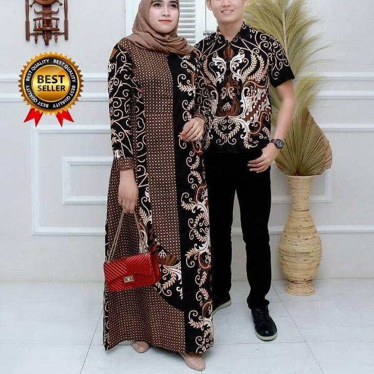 -batik couple -gamis batik couple -batik kapelan suami istri- batik couple pasangan - baju couple - 