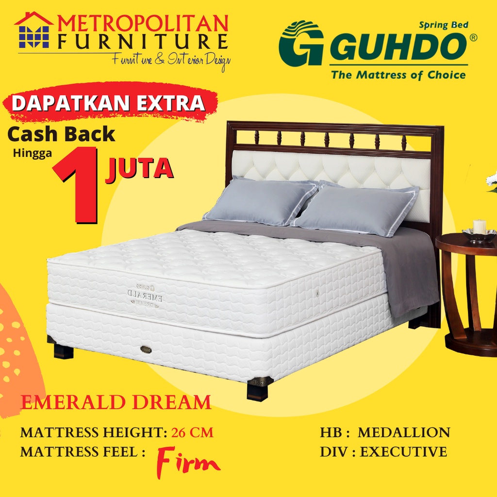 Kasur Springbed Guhdo Emerald Dream FULL SET Medallion Executive