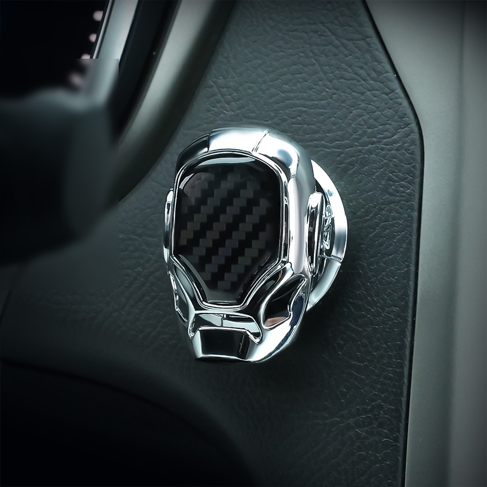 2warna Satu Tombol Start Dekoratif Cover Aksesoris Interior Mobil Tombol Stop Mesin Interior Mobil Penutup Pelindung Car Starting Protection Cover