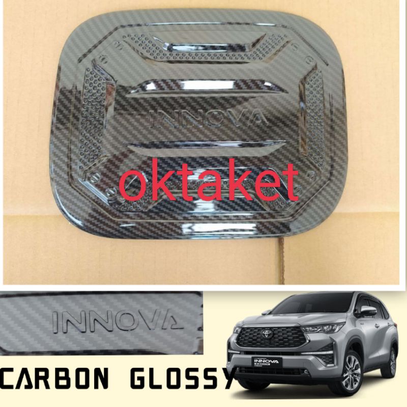 paket outer handle tank cover Innova Zenix 2023 2024 Hitam Chrome Carbon Glossy