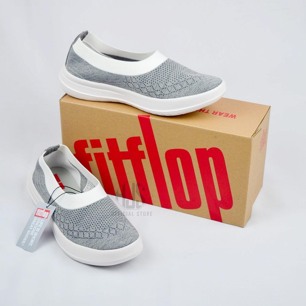 Sepatu Wanita FlyKnit Slip On AntiSlip Soft Canvas Sepatu Fitflop Wanita Rajut