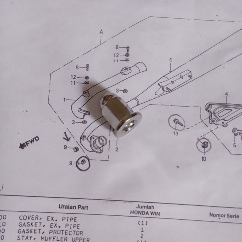 mur knalpot honda win 100 cb gl