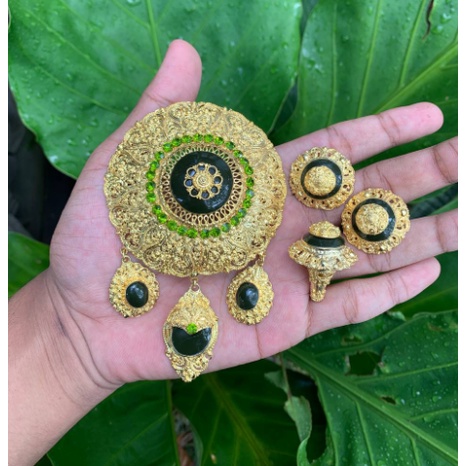 Set Bros Donat Gonjer Alpaka Lapis Emas
