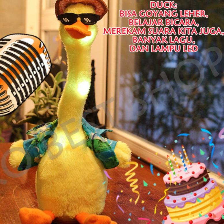 ☆ [TOKO BEST SHOP]Dancing Duck Bebek/Mainan boneka Bebek Duck Goyang Gerak Joget Joged Menari Bentuk