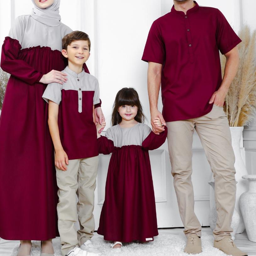 ✥ Kakha- Raya Series (Maroon) - Sarimbit Keluarga muslim ✷
