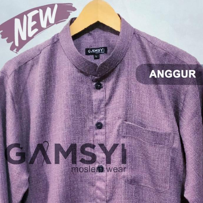Baju Koko Polos Linen Lengan Panjang/Koko Gamsyi Terbaru