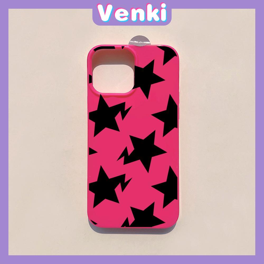 iPhone Case Soft TPU Glossy Pink Candy Case Black Star Camera Protection Shockproof For iPhone 14 13 12 11 Pro Max 7 8 Plus X XR