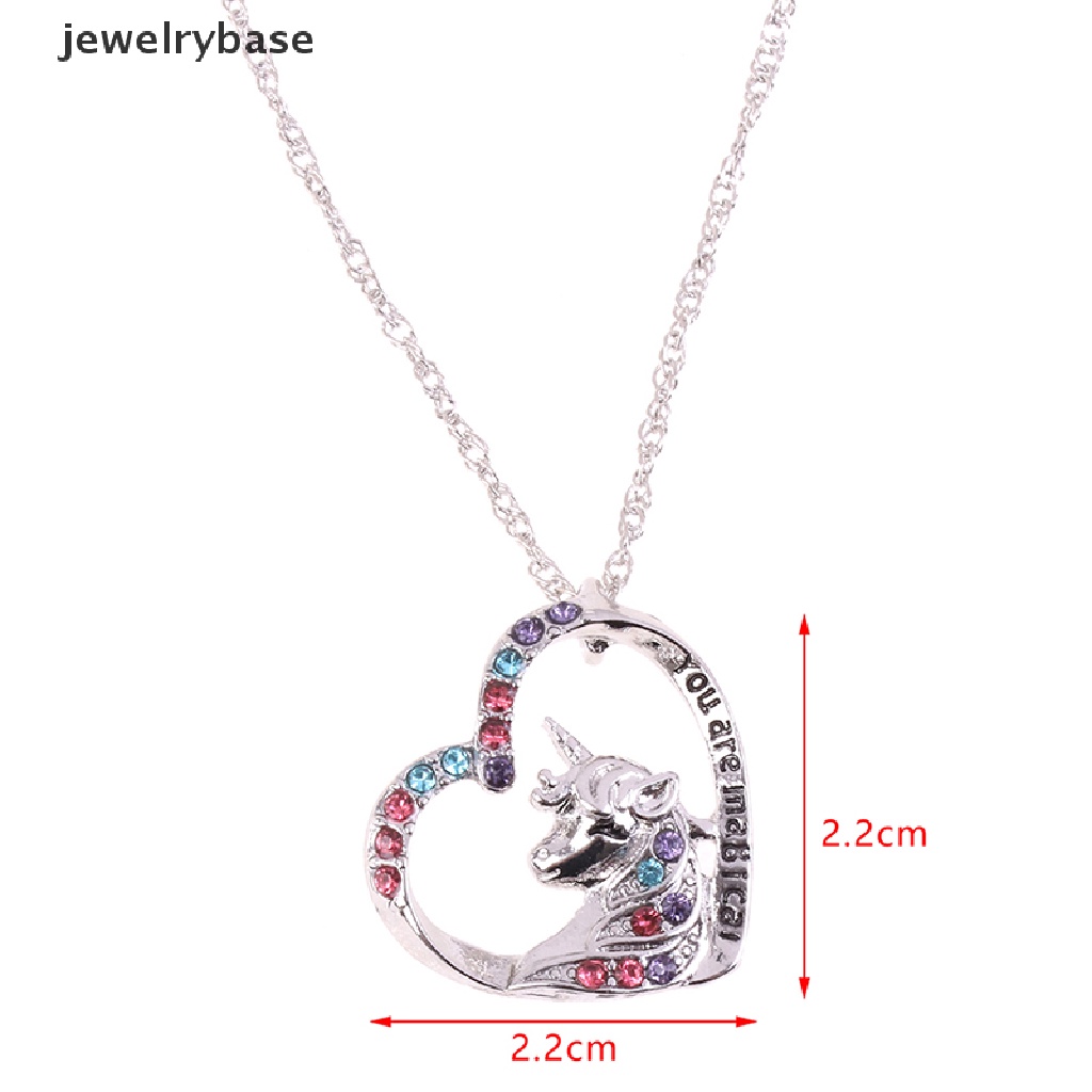 [jewelrybase] Gadis Anda Ajaib Lucu Beruntung Unicorn Kalung Stud Anting Birthstone Kuda Perhiasan Hadiah Untuk Anak Perempuan Gadis Sahabat Saudara Butik