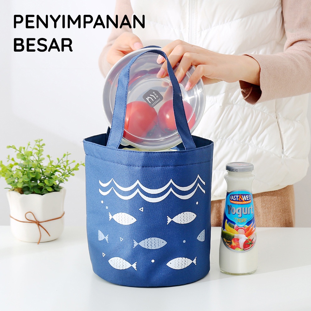 Lunch Bag / Tas Bekal Tahan Panas/ Lapisan Thermal / Tas Bekal Anak dan Dewasa / Lunch Cooler Bag Box