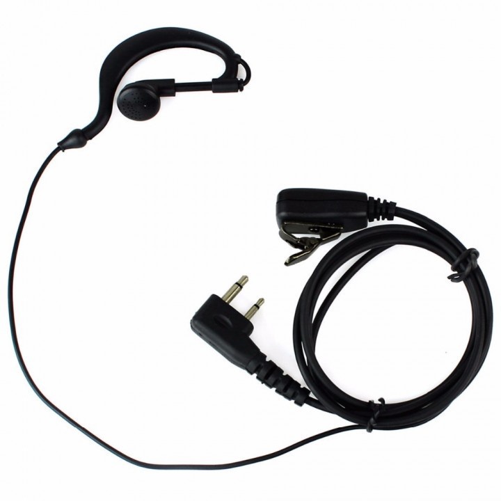 011 2-pin Earset Microphone PTT for Walkie Talkie