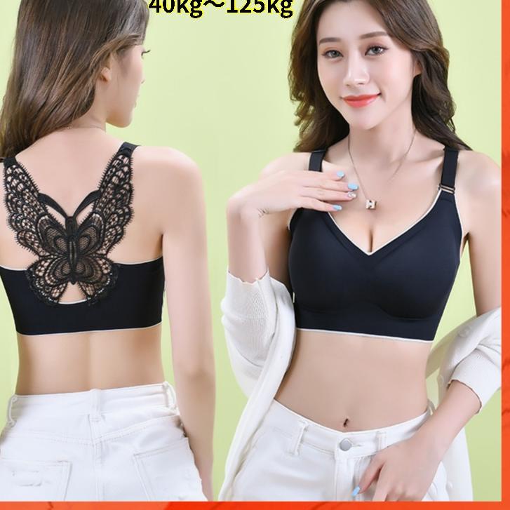 ✬ BIG SIZE sport bra model seamless bahan Latex Renda produk terbaru ✹