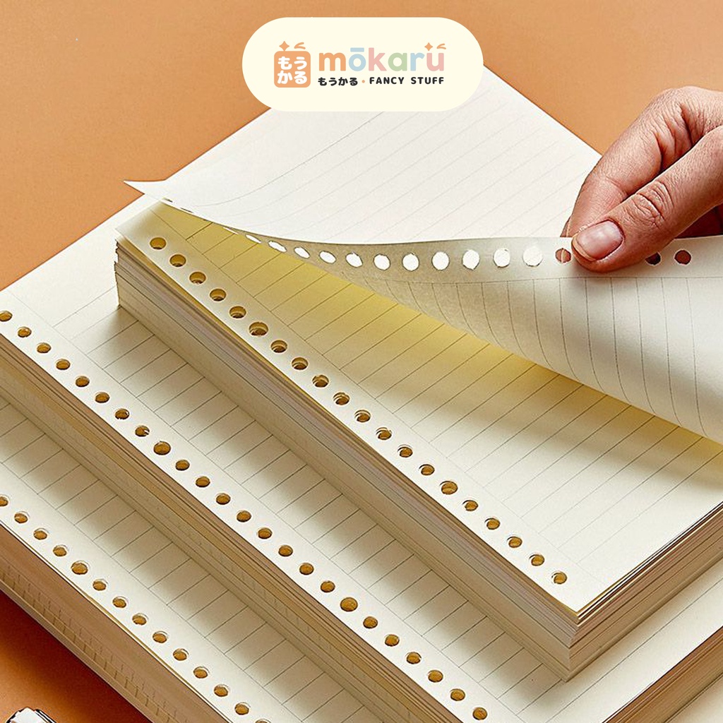 

Refill Loose Leaf Binder Ukuran A5 Bahan Tebal 85gsm ( Grid, Ruled, Dotted, Blank ) / Isi Ulang Binder Loose Leaf A5