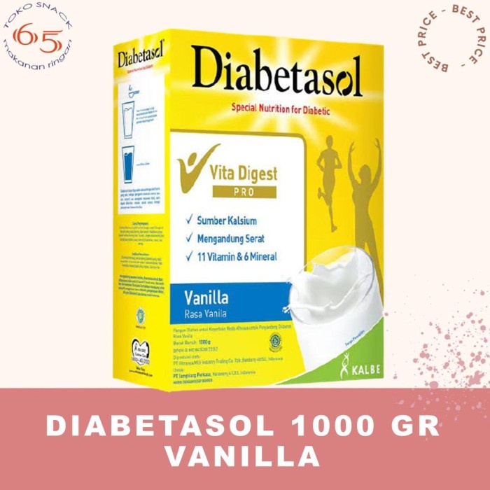 

[ COD ] Susu diabetasol 1000gr. Susi diabetes 1 kg. - Coklat
