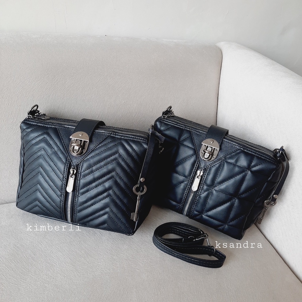 Tas cewek edisi black K5 sling bag selempang wanita terbaru kekinian 03-6859