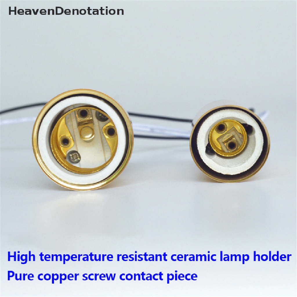 [HeavenDenotation] E27 E14 Ceramic Screw Light Base Led Filament lamp Holder Lampu Led Indoor Part HDV