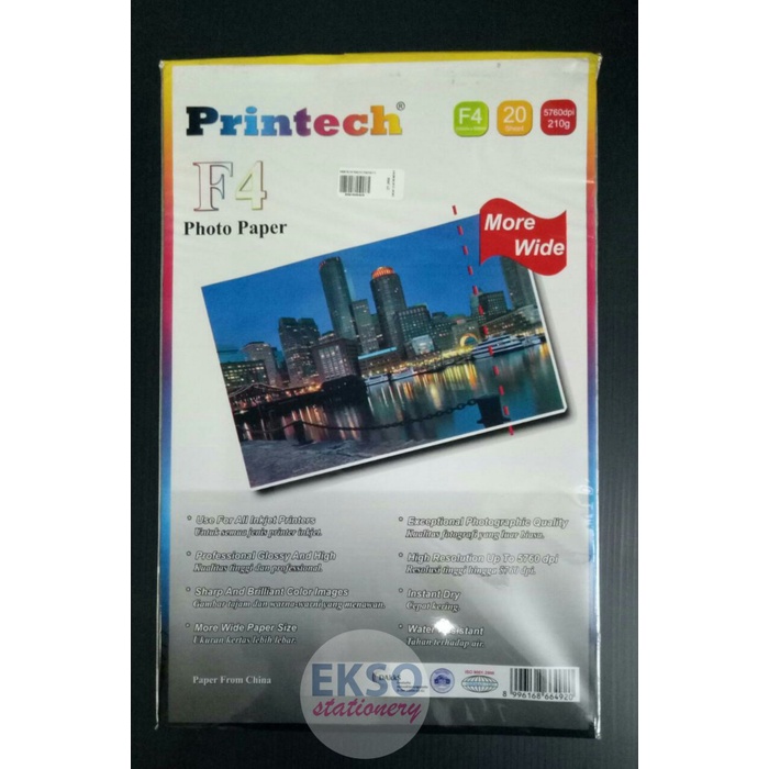 Terlaris Printech Photo Paper A4 F4 Kertas Foto