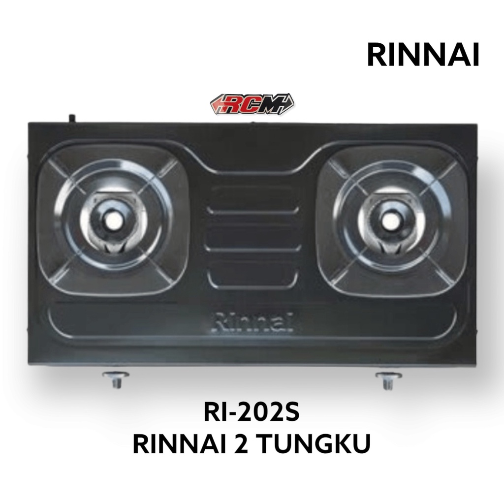 GAS STOVE KOMPOR GAS RINNAI RINAI 2 TUNGKU RI-202S R1 RI 202 S SUN BUNNER ORI ORIGINAL RINNAI ASLI