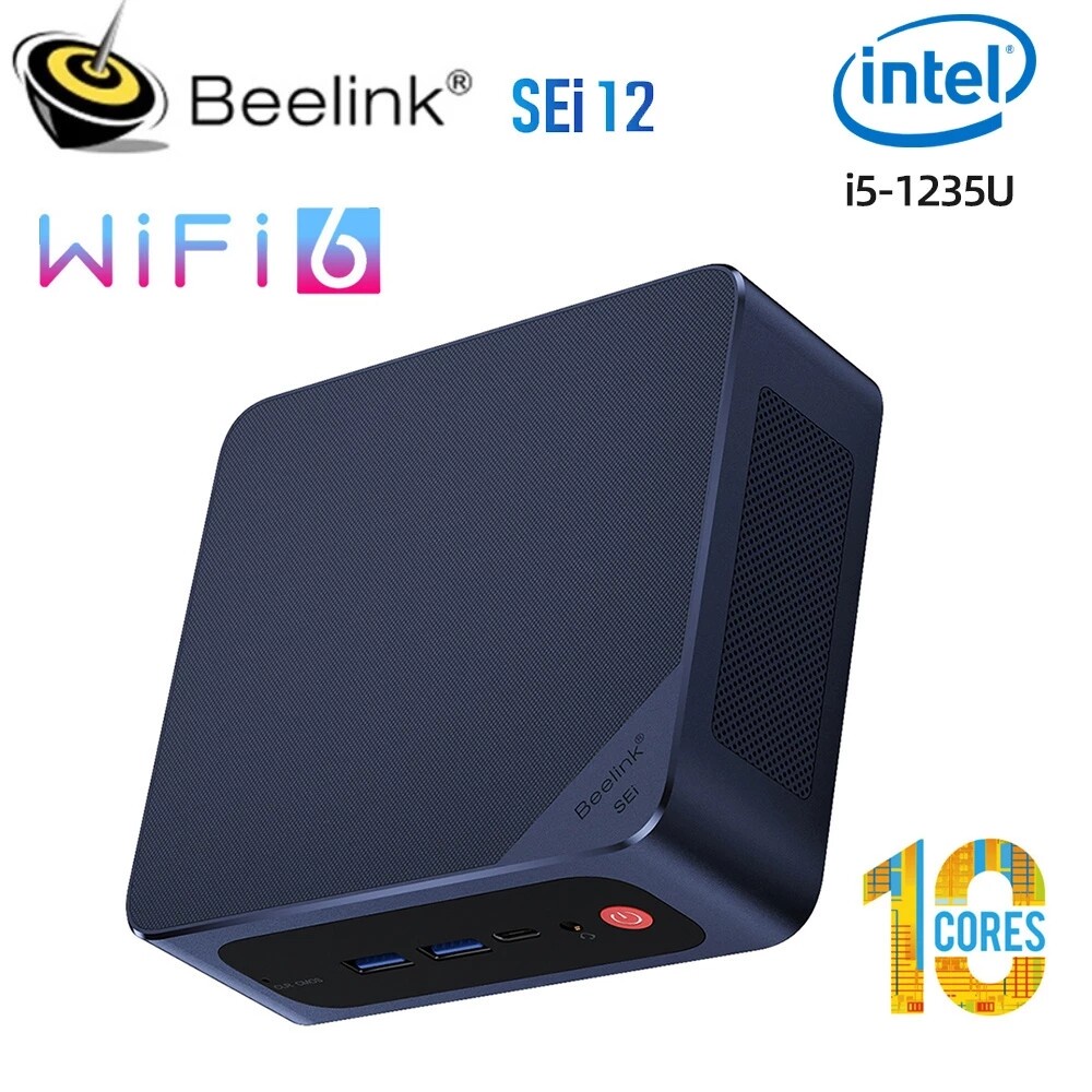 Mini Pc Beelink Sei12 i5-1235U 10 Core intel Gen12 16/500GB SSD NVMe Windows 11 Pro