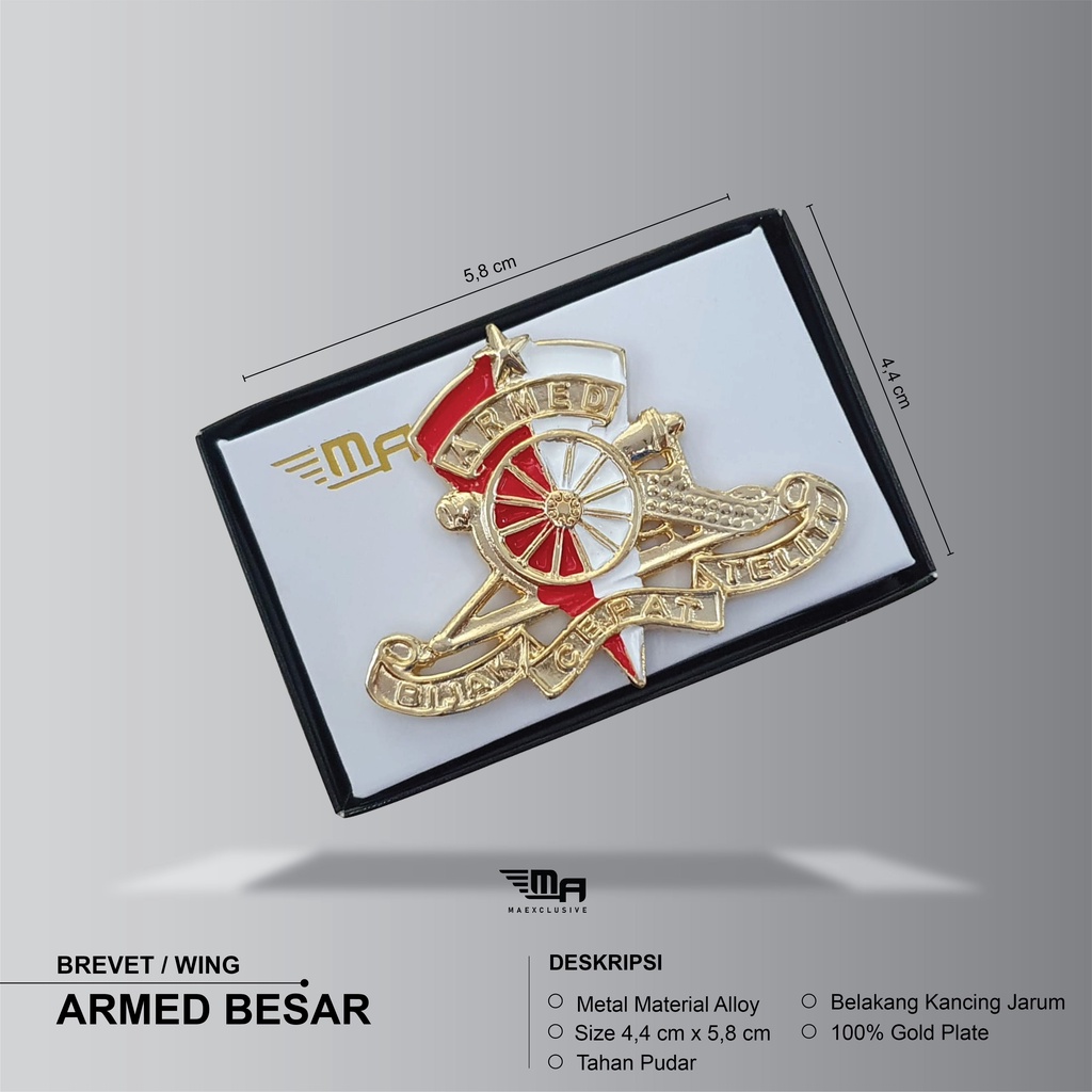 WING ARMED PDH BRIVET BREVET PIN ARMED