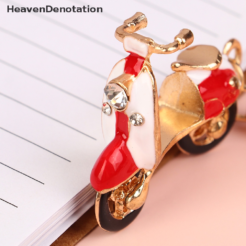 [HeavenDenotation] Kristal Motorcy Liontin Perhiasan Gantungan Kunci Mobil Aksesoris Tas Wanita Berlian Imitasi Kunci Hadiah HDV
