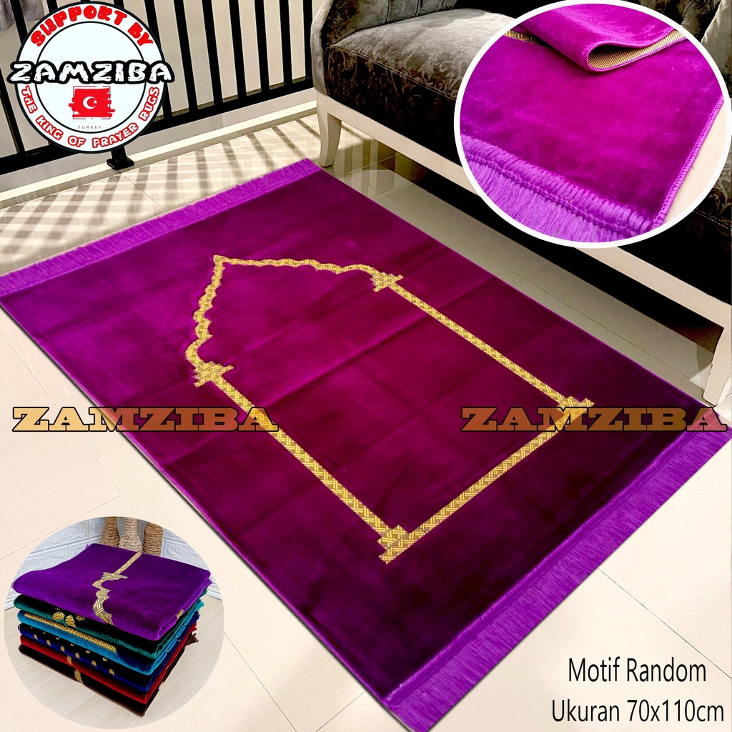 Sajadah Turki Motif Polos Minimalis Ukuran 70x110cm Bahan Tebal Dan Halus Kualitas Premium &gt; Zamziba Sejadah