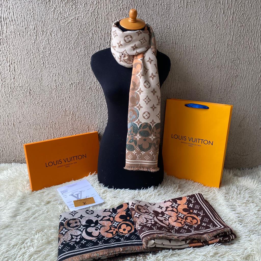 LUXY LX4062 SELENDANG WANITA SCARF / SYAL BRANDED FULL SET LENGKAP PAPERBAG + BOX + FAKEBILL IMPORT QUALITY KUALITAS PLATINUM 1:1