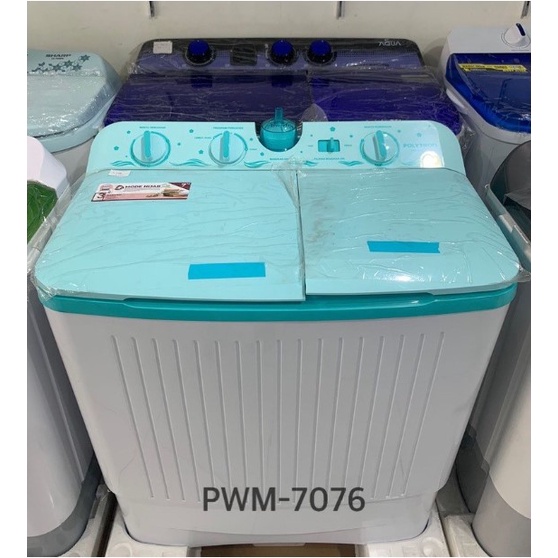 Polytron Mesin Cuci 2 Tabung 7Kg Samba Series PWM 7076 Twin Tube 7 Kg