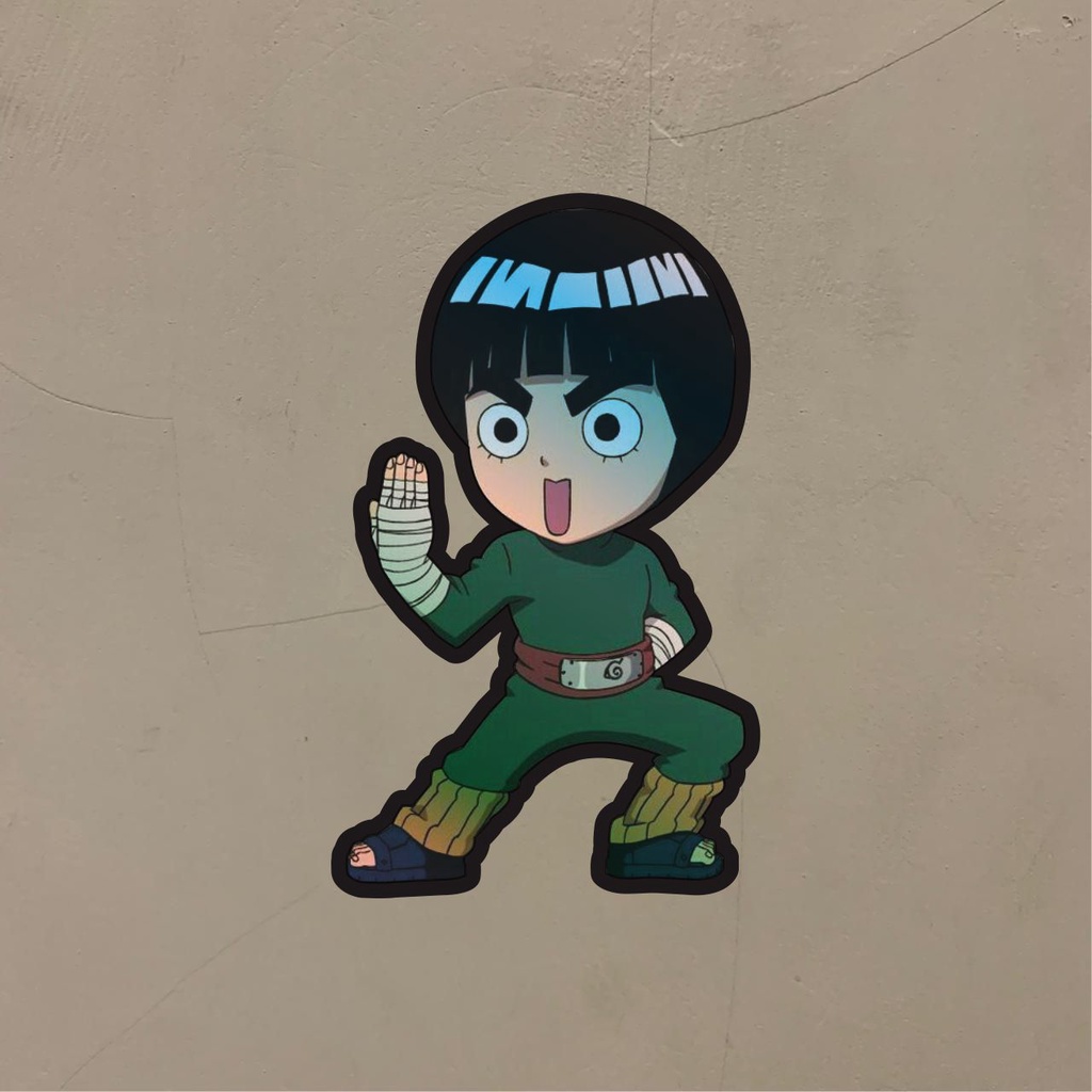 

Stiker Anime Hologram Anime Rock lee Naruto Stiker Case Hp dan Laptop 7 Cm