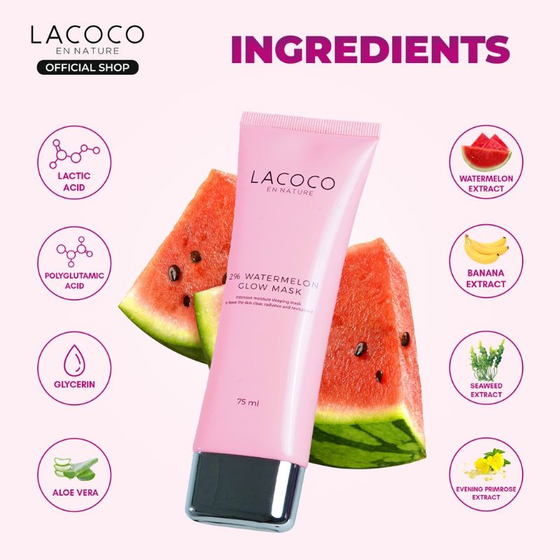 LACOCO 2℅ WATERMELON GLOW MASK