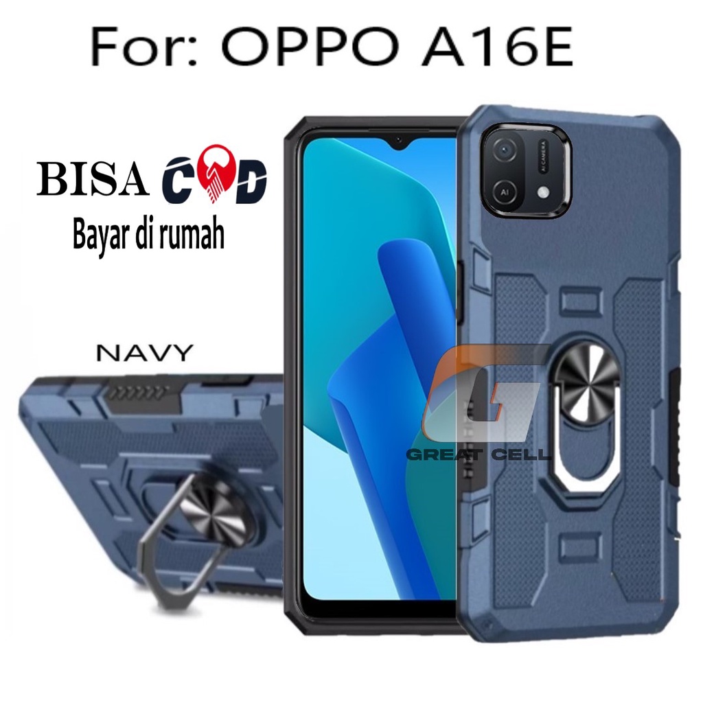 CASING OPPO 16E HARD CASE STANDING  ROBOT  HIT EYE RING--SOFT CASE STANDING ROBOT OPPO A16E